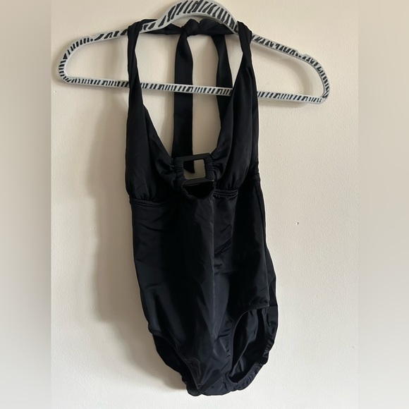 Lisa Curran new with tags and panty shield black swimsuit size 12 - Picture 1 of 8